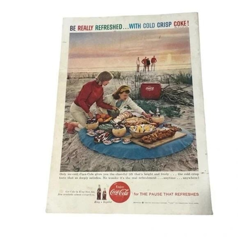 1959 Coca Cola Coke the Pause that Refreshes Original Vintage Print Ad